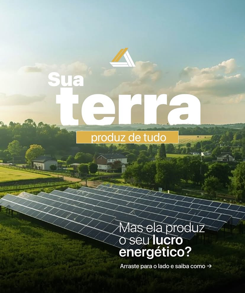 Banner sobre energia solar no campo